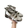 Niche retro style belt buckle rivet shallow mouth round head Mary Jane shoes women's 2025 new autumn ballet shoes