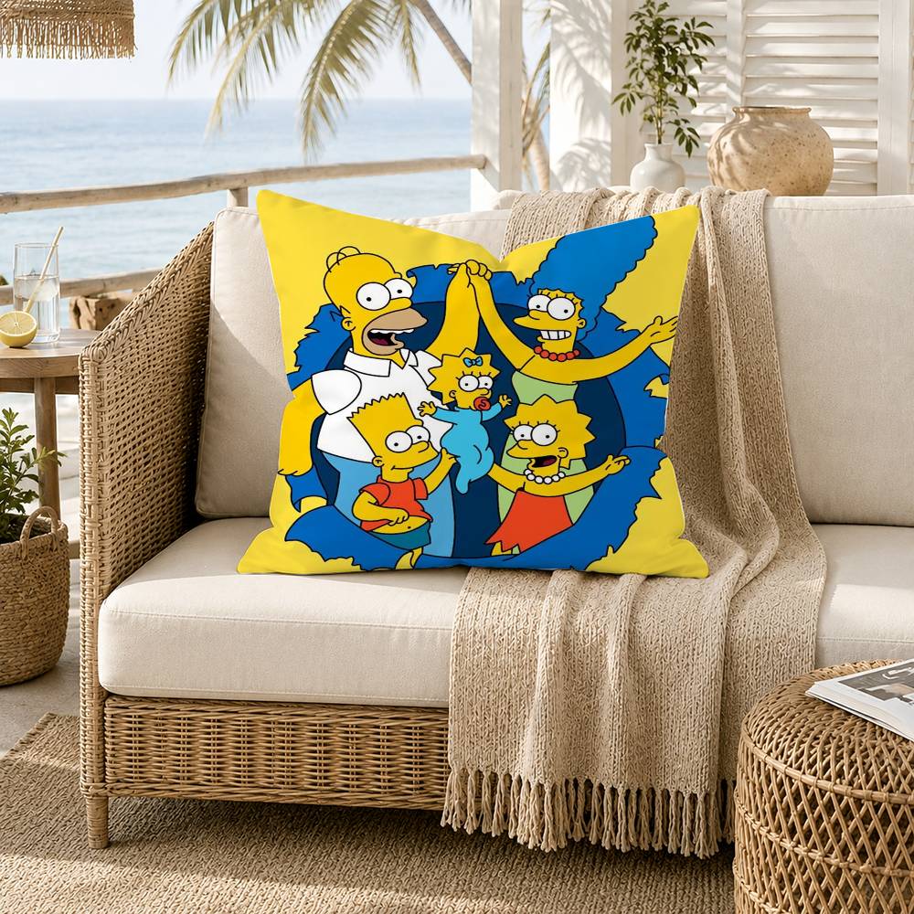 SSimpsons Cartoon Pillow Case for Sofa Living Room Home office Decor Protective Cover
