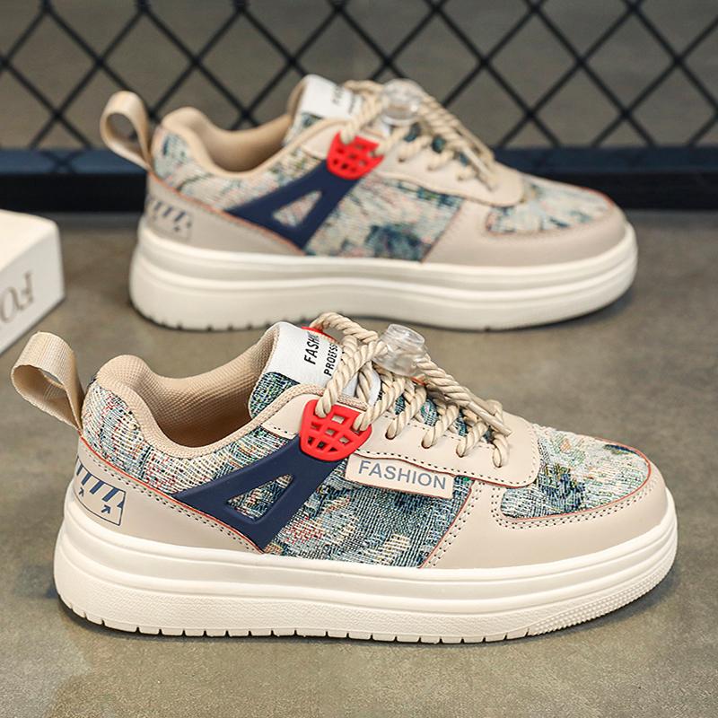 Новые осенние толстые базовые туфли студенческие спортивные и повседневные холщовые туфли нишевые для широких полных ступней большого размера 32