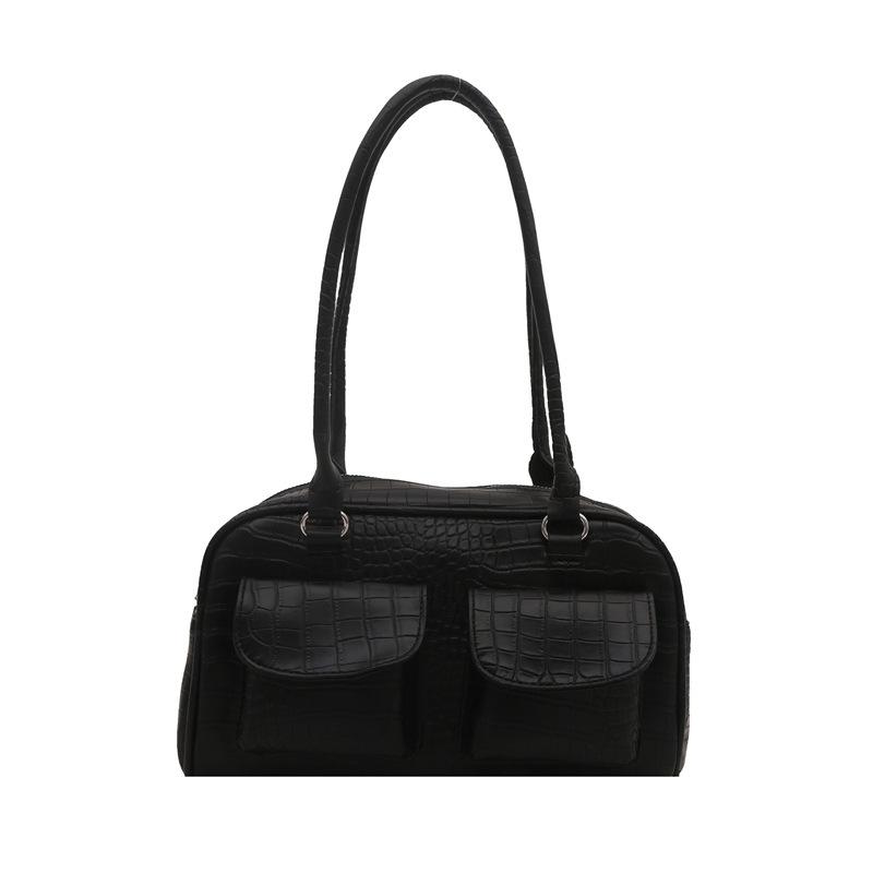 

New crocodile pattern underarm bag women s simple shoulder bag large capacity temperament versatile handbag one size fits all