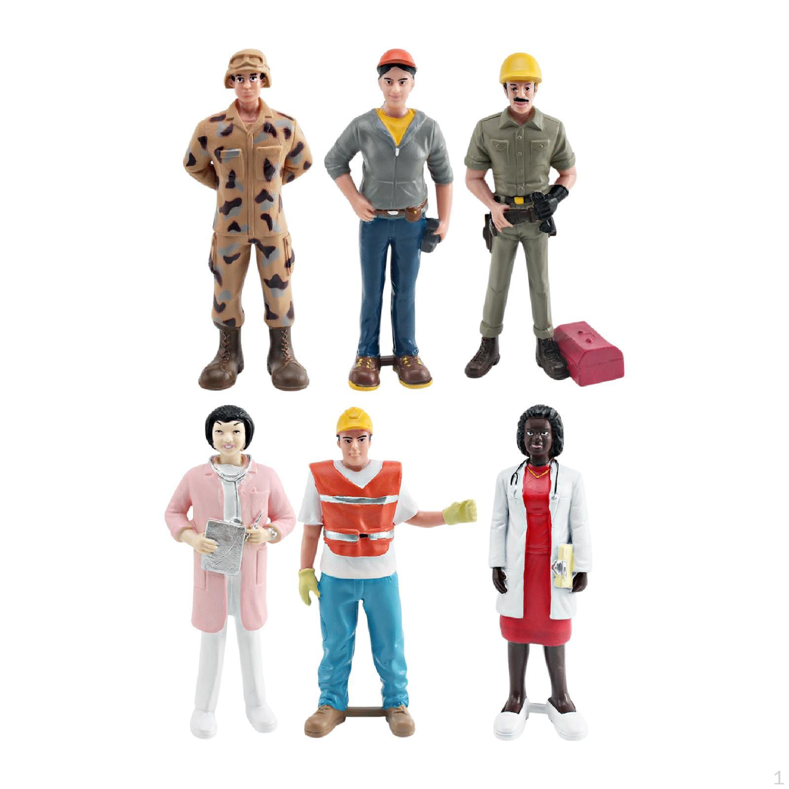 

6 Miniature Figures for DIY Scene And Photography Props Style B