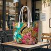 Bohemian Floral Printed Casual Tote Bag Stylish Daily Use Shoulder Bag for Women Shopping Travel Handbag
