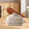Ceramic Butter Dish Cheese Keeper Container Holder Decorative with Cover Storage for Dining