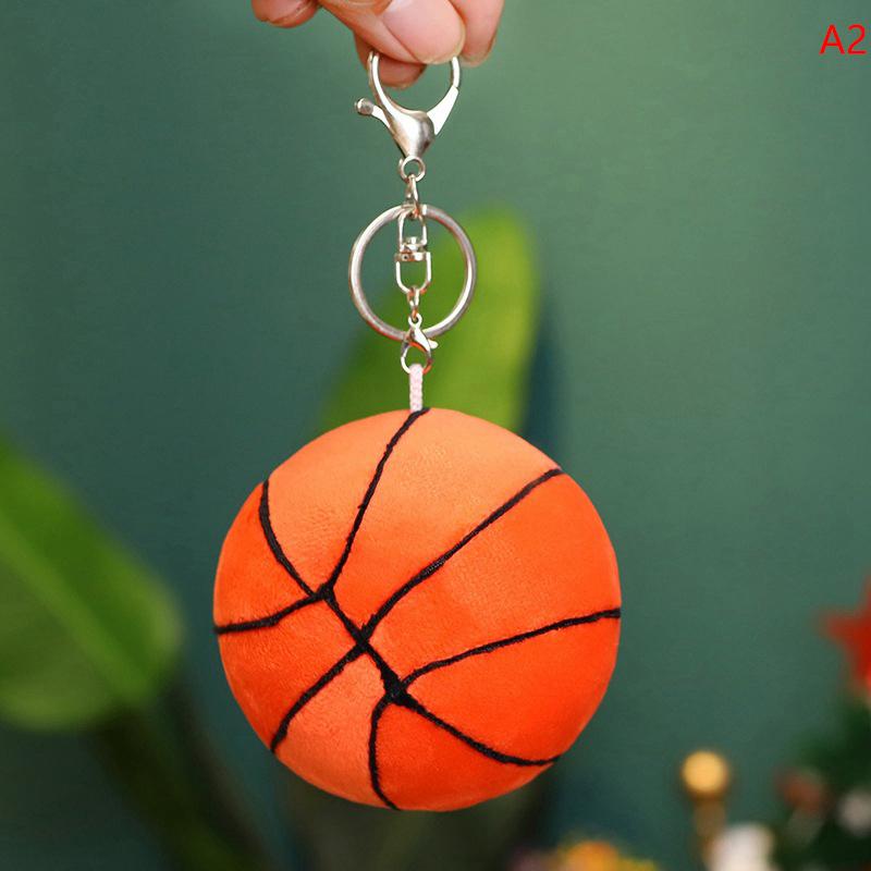 Plush Soccer Ball Keychain Stuffed Football Keychain Sports Ball Key Ring Backpack Keychain