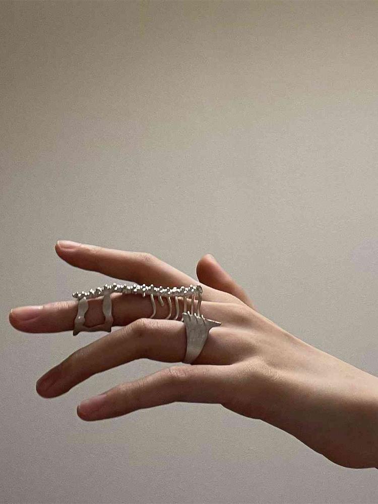 New Spine Bone Ring New Gothic Style Men's And Women's Jewelry Party Gift