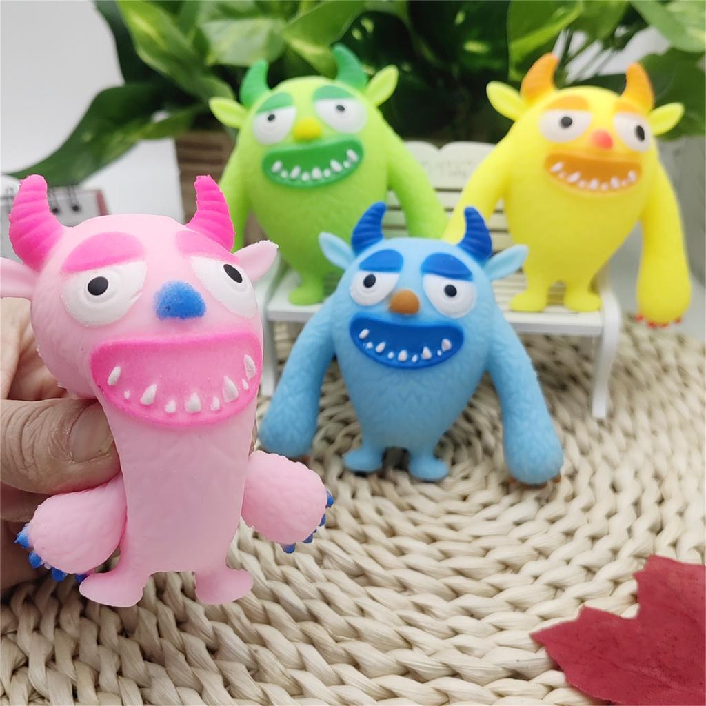 Squishy Monster Stress Relief Toy Soft Squeeze Sensory Figure Durable Flexible Material Fun Shape for Kids and Adults