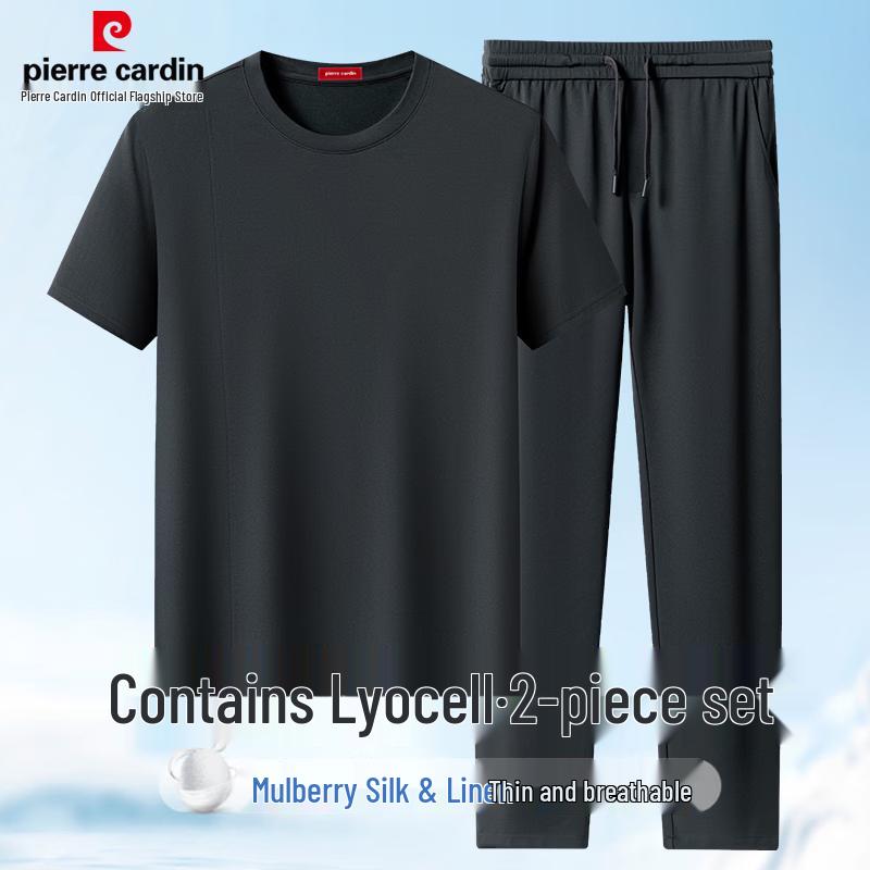 Pierre Cardin Men s Lyocell Linen Blend Casual Two-Piece Set M/48