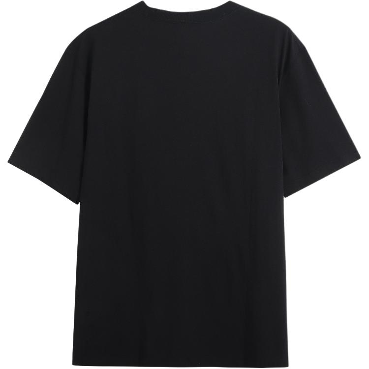Li Ning Professional Basketball Series Sports Casual Simple Round Neck Pullover Fashion Versatile Printed Short Sleeve T-Shirt Unisex Tops ATSU903-1
