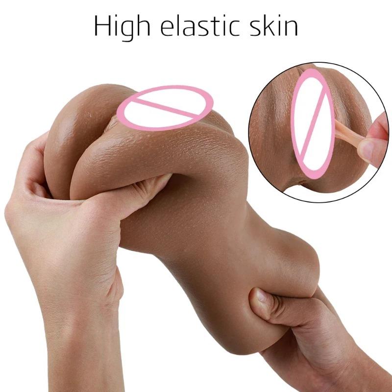 Pizdă de buzunar realistă din silicon pentru bărbați – Vagin moale și anal masturbator masculin | Jucărie sexuală pentru adulți 18+