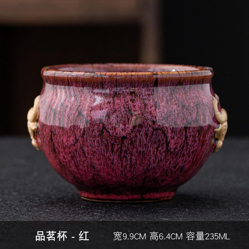 Jian Relief Gold Bull Zhan Ceramic Change Master Jun Kiln Large Kung Fu Personal Tasting Tenmoku Glaze Tea Cup