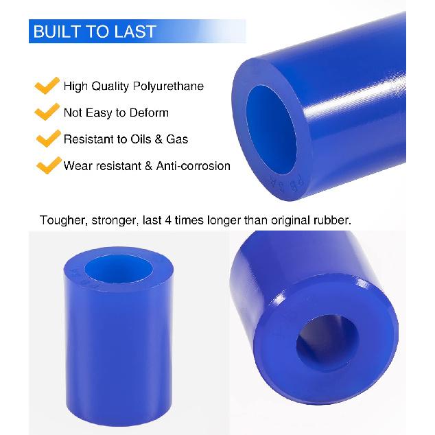 8 Pack Hood Roller Bushings For Peterbilt 357, 375, 379, Reference Part 13-04391, 13-03593, 377 With J Style Hinges, Polyurethane Hood Roller Bushing