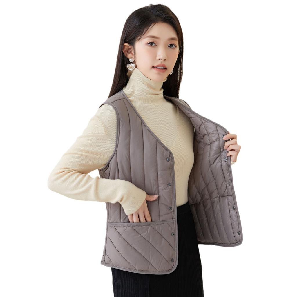 Toamnă și Iarnă Femei Iarnă Puf Bumbac Ușor Față-verso Căldură Sporită La Femeile de Vârstă Mijlocie și în Vârstă Vestă de Bumbac Față-verso