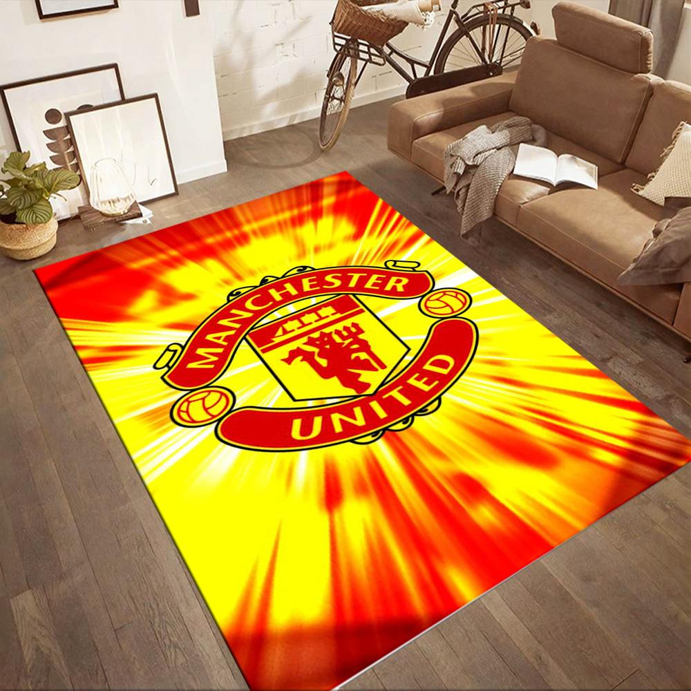 Manchester Fans Square rugs are a great choice for living rooms, bedrooms, home décor, and as gifts.