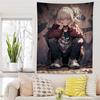 My Hero Academia Himiko Toga Tapestry  Creepy Cute Anime Wall Hanging Ideal for Villain Fans  Edgy Otaku Bedroom Decor