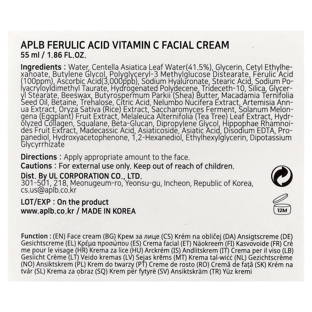 APLB, Ferulic Acid Vitamin C Facial Cream, 55ml (1.86 fl oz)