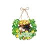 4Pcs Patrick's Day Luck Door Sign Front Door Hanging Sign Paper Plaques Hanging Ornament for Door Wall Decoration
