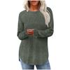 Women's New Loose Round Neck High-low Curved Hem Top for Women, T-shirt