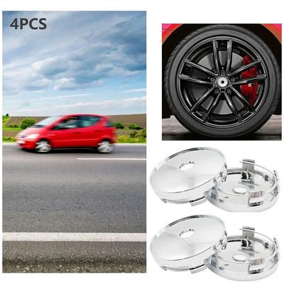 4 Stück Universal Kunststoff 60mm- 56mm Silber Auto Felgen Leichtmetallfelge Radnaben Deckel Dekoration Auto Zubehör Großhandel NEU