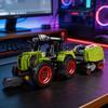 Bauerntraktor mit Anhänger LKW Mähdrescher LKW Modellbaustein Set Praktische Werkzeuge für den Stadtbau Spielzeug Geschenk