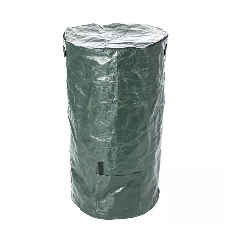 Garden Composting Bag PE Waterproof Foldable Light Weight Large Capacity Reusable Lawn Leaf Bag