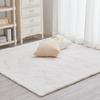 Hagiwara Rug Ivory Diameter 90cm Fluffy and Luxurious Touch Princess Style Suitable for Hot Carpet and Floor Heating "Lapin"