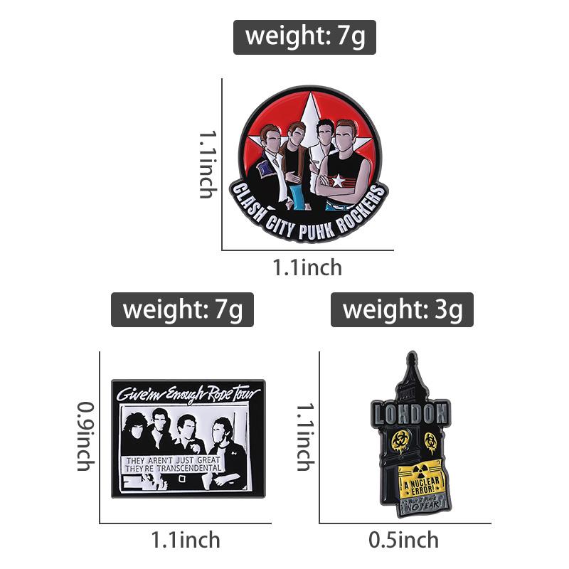 PUNK ROCKERS Enamel Pins Custom Give Em Enough Rope Tour Brooches Lapel Badges Clothes Funny Jewelry Gift for Friends