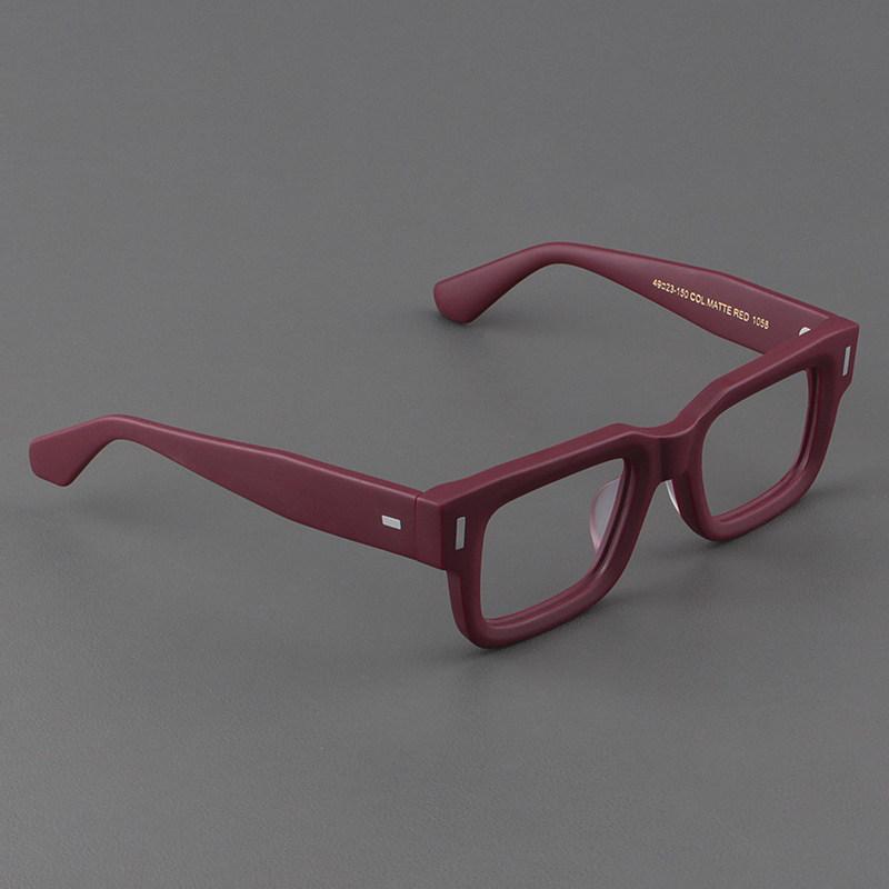

High Quality Rectangle Vintage Acetate Glasses Frames For Men Women Eyewear Designer Style Brand Retro Fashion Eyeglasses
