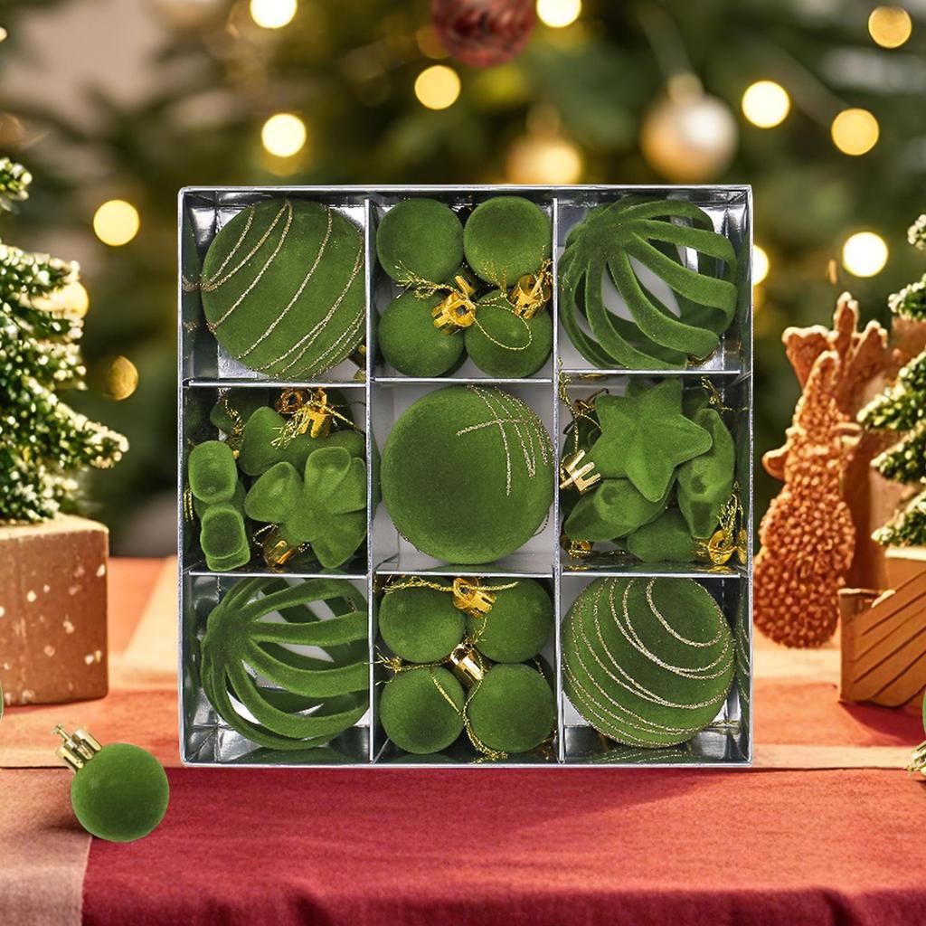 Christmas Tree Ornaments Set 35 Pieces Holiday Decoration Pendants Shatterproof Christmas Decorations For Tree For Party