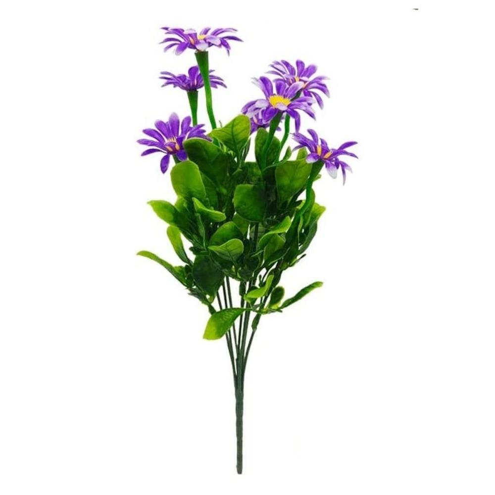 5 Bündel UV-beständige künstliche Gänseblümchen, Plastikblumen, künstliche Gänseblümchen, Kunstpflanzen für den Außenbereich, für Zuhause, Fensterkasten, Garten, Pflanzgefäß, Innen- und Außendekoration