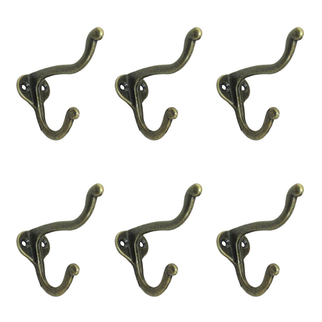 6 Hat Coat Clothes Key Hooks Single Wall Door Hanger Types