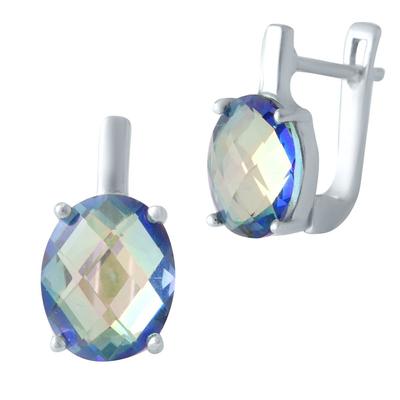 Boucles d'oreilles en argent avec topaze mystique 3,95 ct (1988947)