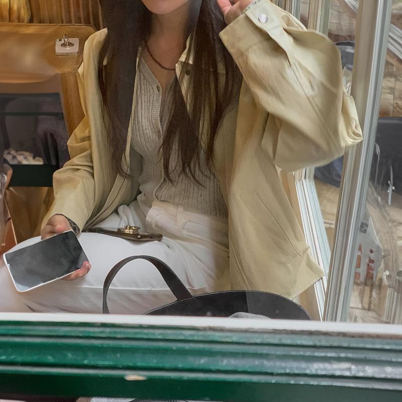 Französischer Stil Urlaubs All-Match Reißverschlussjacke Damen 2025 Herbst Winter