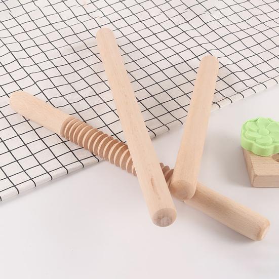 Wooden Non-Stick Rolling Pin Pastry Flour Cake Dough Roller Kitchen Baking Tool