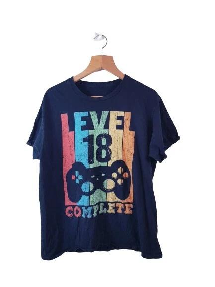 

Mens Short Sleeve Black Round Neck Basic T shirt Size M/L ( Level 18 Complete ) S