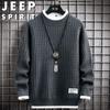 JEEP SPIRIT Men's Round Neck Pullover Sweater