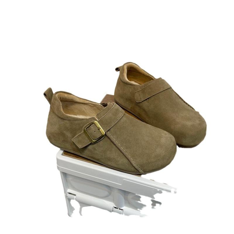 Versatile and comfortable all-inclusive women's winter new lazy one-pedal Doudou shoes