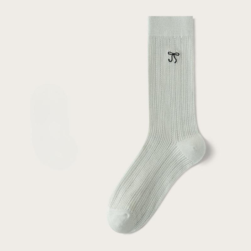 Summer Mesh Breathable Mid-calf Socks for Women, Trendy Thin Pile Socks, Pure Cotton Boneless Women's Socks