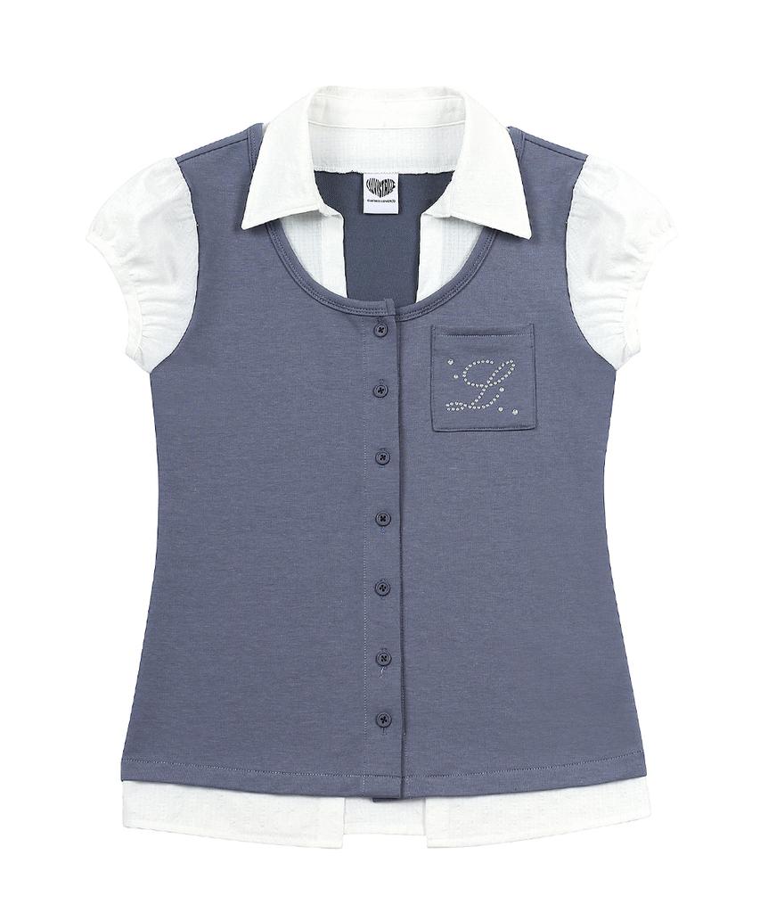 LUVISTRUE Sy Layered Blouse(Blue)