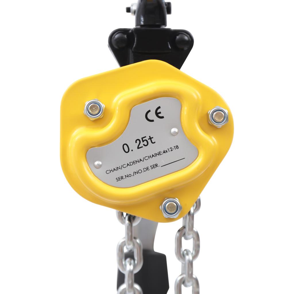 550LBS Mini Chain Hoist, Portable Hand Winch Puller Lever Hoist with 360° Hook for Garage Warehouse Construction Lifting
