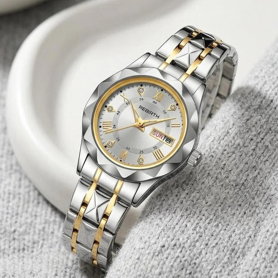 1 Piece of Women's Simple and Stylish Business Quartz Watch with Day and Date Display, Suitable for Daily Wear