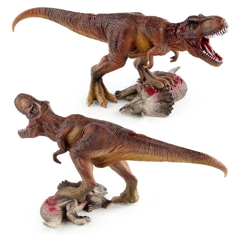 Children'S Animals Jurassic Dinosaur World Model Simulation Tyrannosaurus Rex Triceratops Corpse Static Model Toy