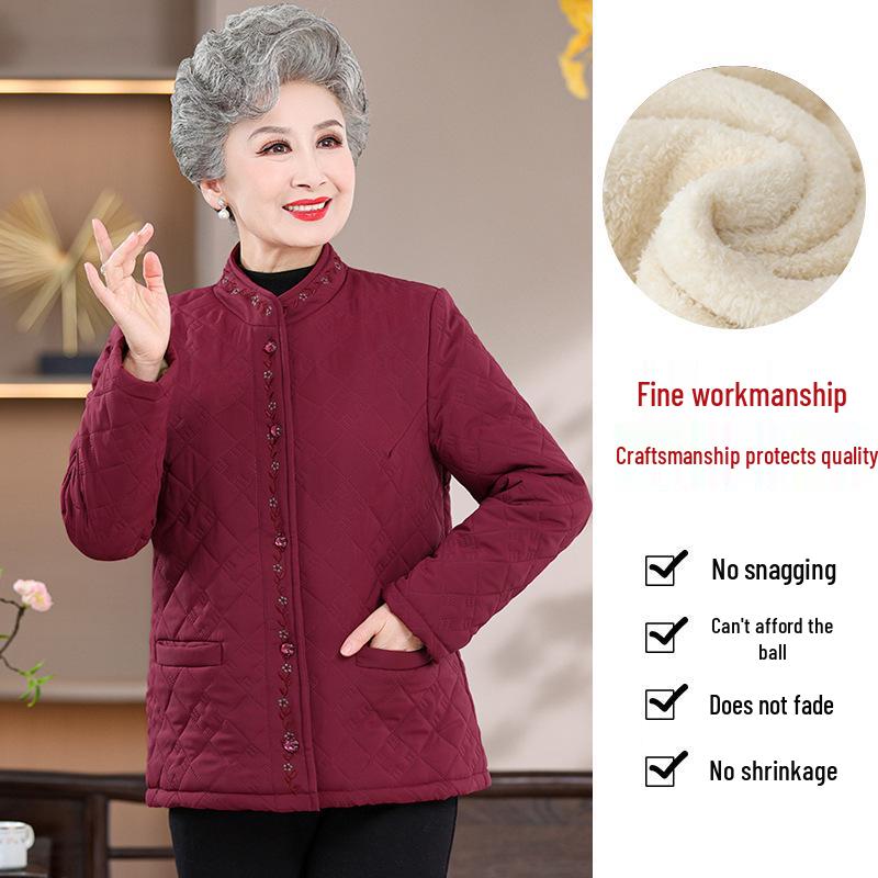 Damen Übergröße Fleecegefütterte Ärmellose Jacke - Warme Baumwollweste für Senioren für Herbst/Winter