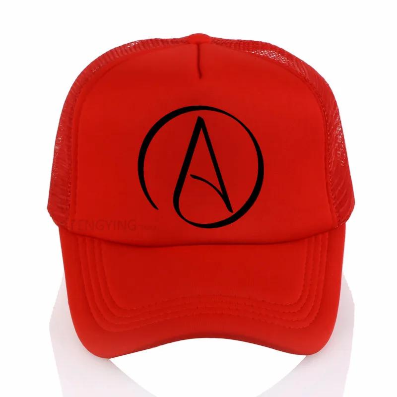 

Atheist Logo Science Atom Symbol Question Everything baseball caps summer mesh trucker cap Adjustable sports hat