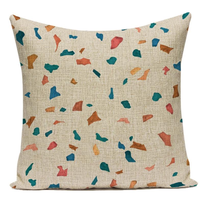 3D Lovely Geometric Simple Pillow Case Polyester Sofa Home Cushion Cover For Bedroom Car Pillowcase Pillow Cover