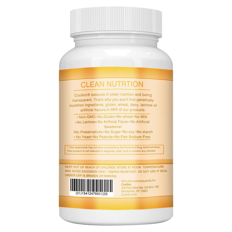 Coolkin contains calcium, zinc, and magnesium, beneficial for bone, nerve, and emotional health; easily absorbed formula.