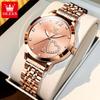 OLEVS Women Watch Luxury Brand Elegant Diamond Heart Design Waterproof Luminous Quartz Watch Dress Women Watch