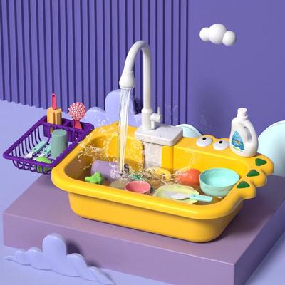 Kids' Electric Kitchen Sink Toy Set with Water Circulation