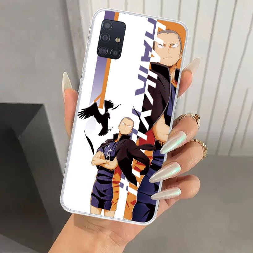 Anime Haikyuu Oya Schule Volleyball Handyhülle für Samsung Galaxy A52 A32 A22 A12 A02S A50S A30S A10S Note 20 Ultra 10 Plus S10