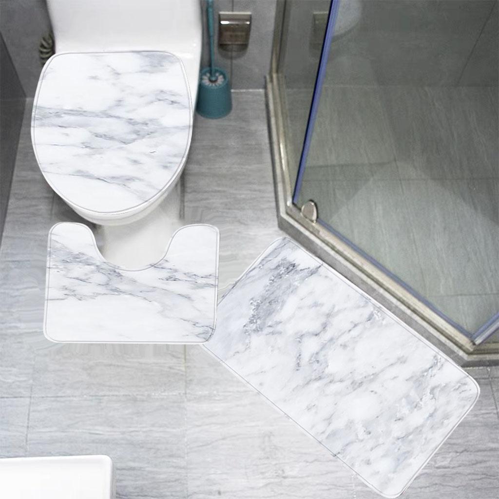 Mat Set Water Absorbent Rug Non Decorations Breathable Bath Washable Soft Pedestal for