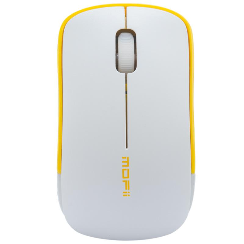 

MOFII Skyscraper Color Wireless 2.4G Мышь Настольный ноутбук Офисная мышь White yellow